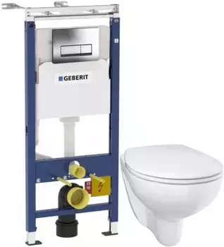 Комплект подвесной унитаз Grohe Bau Ceramic 39351000 + система инсталляции Geberit 458.125.21.1