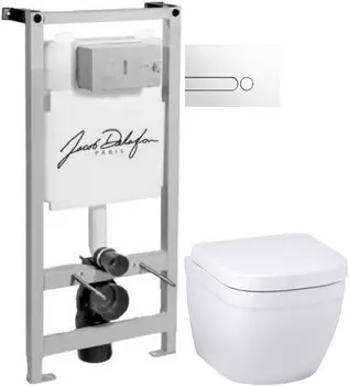 Комплект подвесной унитаз Grohe Euro Ceramic 39206000 + 39330001 + система инсталляции Jacob Delafon E5504-NF + E4326-00