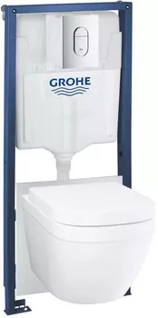 Комплект подвесной унитаз Grohe Euro Ceramic 39328000 + 39330001 + система инсталляции Grohe 38528001 + 40911000 + 3855800M + 37131000 + 37624000
