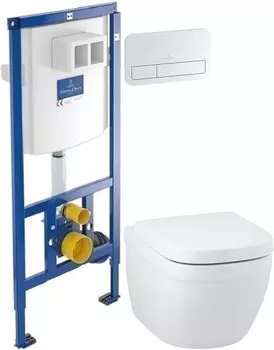 Комплект подвесной унитаз Grohe Euro Ceramic 39328000 + 39330001 + система инсталляции Villeroy & Boch 92246100 + 92249068