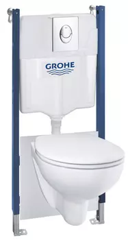 Комплект подвесной унитаз Grohe Solido 39427000 + 39493000 + система инсталляции Grohe 38939000 + 38964000