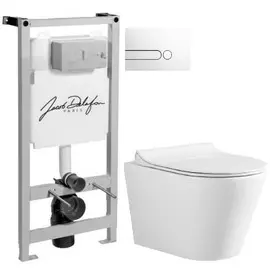 Комплект подвесной унитаз Grossman GR-4477S + система инсталляции Jacob Delafon E5504-NF + E4326-00