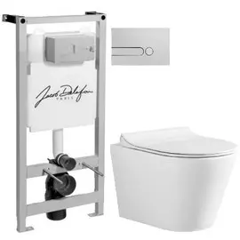 Комплект подвесной унитаз Grossman GR-4477S + система инсталляции Jacob Delafon E5504-NF + E4326-CP