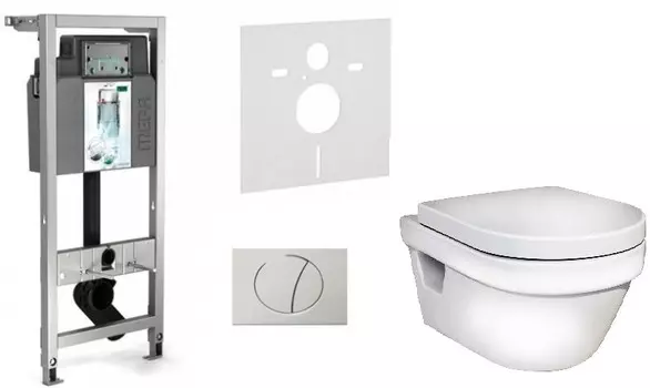 Комплект подвесной унитаз Gustavsberg Hygienic Flush 5G84HR01 + система инсталляции Mepa 514306