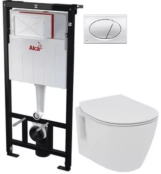 Комплект подвесной унитаз Ideal Standard Connect Space E804601 + E772401 + система инсталляции AlcaPlast AM101/11203:1RUSSETM71