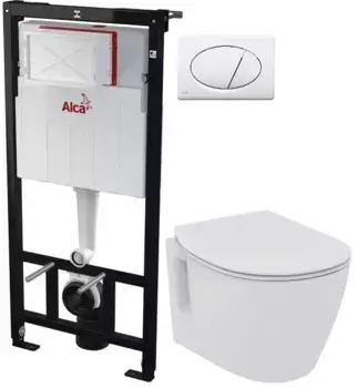 Комплект подвесной унитаз Ideal Standard Connect Space E804601 + E772401 + система инсталляции AlcaPlast AM101/11203:1RUSSETM70