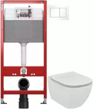 Комплект подвесной унитаз Ideal Standard Tesi T355101 + система инсталляции Tece 9400413