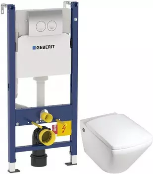 Комплект подвесной унитаз Jacob Delafon Escale E1306-00 + система инсталляции Geberit 458.124.21.1