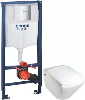 Комплект подвесной унитаз Jacob Delafon Escale E1306-00 + система инсталляции Grohe 38772001