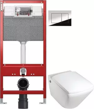 Комплект подвесной унитаз Jacob Delafon Escale E1306-00 + система инсталляции TECE 9300302 + 9240401
