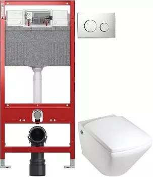Комплект подвесной унитаз Jacob Delafon Escale E1306-00 + система инсталляции Tece 9300302 + 9240921