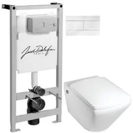 Комплект подвесной унитаз Jacob Delafon Escale E1306-00 + система инсталляции Jacob Delafon E5504-NF + E4316-00