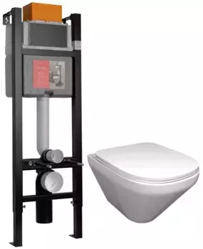 Комплект подвесной унитаз Jacob Delafon Modern Life E77725-0 + E77168-0 + система инсталляции Jacob Delafon E33131RU-NF