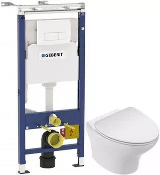 Комплект подвесной унитаз Jacob Delafon Nouvelle Vague EDK102-00 + E22124-00 + система инсталляции Geberit 458.125.11.1