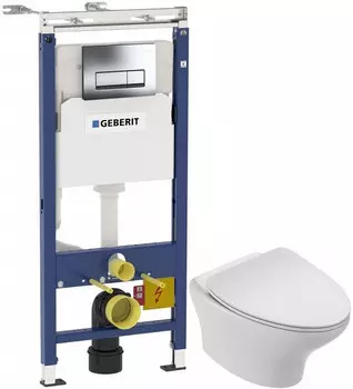 Комплект подвесной унитаз Jacob Delafon Nouvelle Vague EDJ102-00 + E20069-00 + система инсталляции Geberit 458.125.21.1