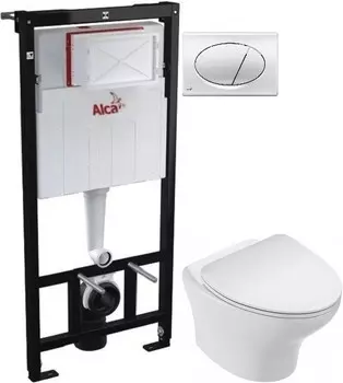 Комплект подвесной унитаз Jacob Delafon Nouvelle Vague EDK102-00 + E22124-00 + система инсталляции AlcaPlast AM101/11203:1RUSSETM71