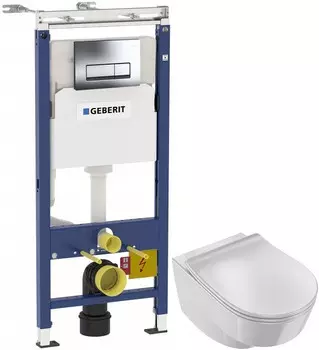 Комплект подвесной унитаз Jacob Delafon Odeon Rive Gauche EDR102-00 + E24889-00 + система инсталляции Geberit 458.125.21.1