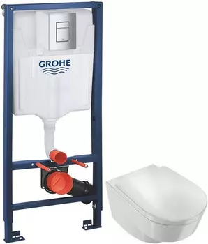 Комплект подвесной унитаз Jacob Delafon Odeon Rive Gauche EDR102-00 + E24888-00 + система инсталляции Grohe 38772001