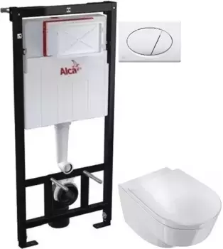 Комплект подвесной унитаз Jacob Delafon Odeon Rive Gauche EDR102-00 + E24888-00 + система инсталляции AlcaPlast AM101/11203:1RUSSETM70