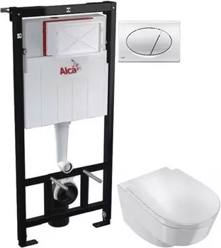 Комплект подвесной унитаз Jacob Delafon Odeon Rive Gauche EDR102-00 + E24888-00 + система инсталляции AlcaPlast AM101/11203:1RUSSETM71