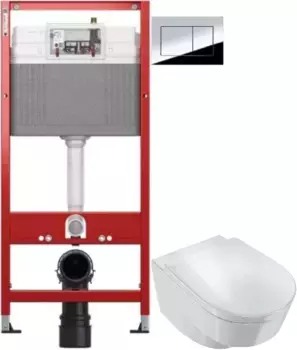 Комплект подвесной унитаз Jacob Delafon Odeon Rive Gauche EDR102-00 + E24888-00 + система инсталляции Tece 9400412