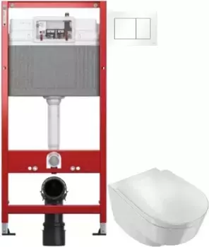 Комплект подвесной унитаз Jacob Delafon Odeon Rive Gauche EDR102-00 + E24888-00 + система инсталляции Tece 9400413