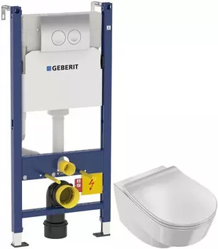 Комплект подвесной унитаз Jacob Delafon Odeon Rive Gauche EDR102-00 + E24889-00 + система инсталляции Geberit 458.124.21.1