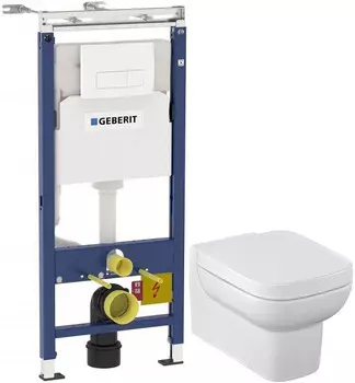 Комплект подвесной унитаз Jacob Delafon Replay E4833-00 + 8320K-00 + система инсталляции Geberit 458.125.11.1