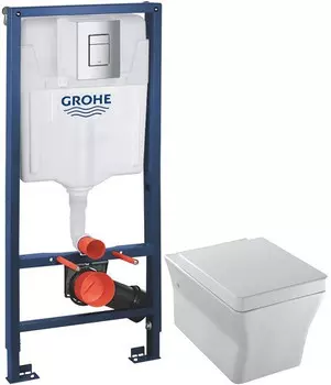 Комплект подвесной унитаз Jacob Delafon Reve E4811-00 + система инсталляции Grohe 38772001