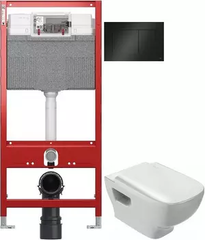 Комплект подвесной унитаз Jacob Delafon Struktura EDE102-00 + E70024-00 + система инсталляции Tece 9300302 + 9240407
