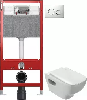 Комплект подвесной унитаз Jacob Delafon Struktura EDE102-00 + E70024-00 + система инсталляции Tece 9300302 + 9240921