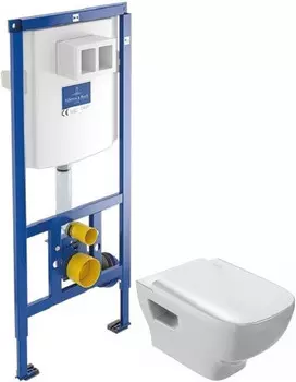 Комплект подвесной унитаз Jacob Delafon Struktura EDE102-00 + E70024-00 + система инсталляции Villeroy &amp; Boch 92246100