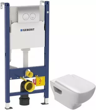 Комплект подвесной унитаз Jacob Delafon Struktura EDE102-00 + E70024-00 + система инсталляции Geberit 458.124.21.1