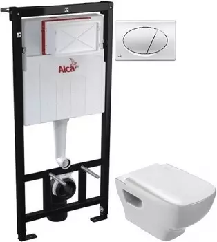 Комплект подвесной унитаз Jacob Delafon Struktura EDE102-00 + E4270-00 + система инсталляции AlcaPlast AM101/11203:1RUSSETM71