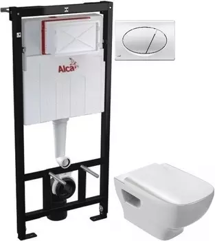 Комплект подвесной унитаз Jacob Delafon Struktura EDE102-00 + E70024-00 + система инсталляции AlcaPlast AM101/11203:1RUSSETM71