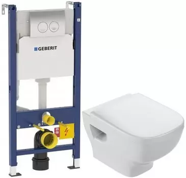 Комплект подвесной унитаз Jacob Delafon Struktura EDF102-00 + E4272-00 + система инсталляции Geberit 458.124.21.1