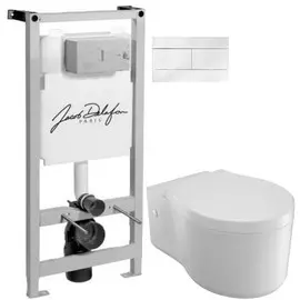 Комплект подвесной унитаз Jacob Delafon Viragio E4773-00 + система инсталляции Jacob Delafon E5504-NF + E4316-00