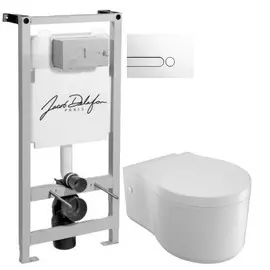 Комплект подвесной унитаз Jacob Delafon Viragio E4773-00 + система инсталляции Jacob Delafon E5504-NF + E4326-00