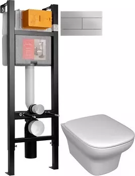 Комплект подвесной унитаз Jacob Delafon Vox EDM102-00 + E20142-00 + система инсталляции Jacob Delafon E33131RU-NF + E4316-CP