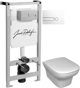Комплект подвесной унитаз Jacob Delafon Vox EDM102-00 + E20142-00 + система инсталляции Jacob Delafon E5504-NF + E4326-00