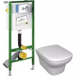 Комплект подвесной унитаз Jacob Delafon Vox EDM102-00 + E20142-00 + система инсталляции Viega 713386