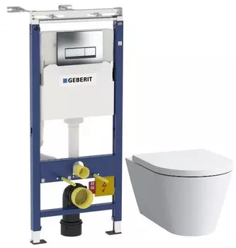 Комплект подвесной унитаз Laufen Kartell by Laufen 8.2033.6.000.000.1 + 8.9133.1.000.000.1 + система инсталляции Geberit 458.125.21.1