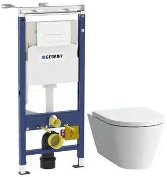 Комплект подвесной унитаз Laufen Kartell by Laufen 8.2033.6.000.000.1 + 8.9133.1.000.000.1 + система инсталляции Geberit 458.125.11.1
