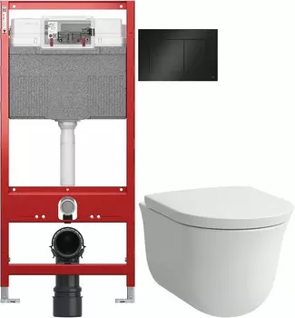 Комплект подвесной унитаз Laufen New Classic 8.2085.1.000.000.1 + 8.9185.1.000.000.1 + система инсталляции Tece 9300302 + 9240407