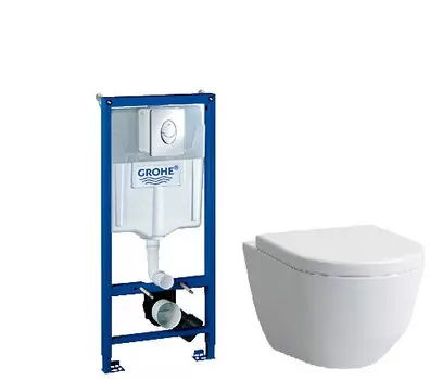 Комплект подвесной унитаз Laufen Pro 8209660000001 + 8969513000001 + система инсталляции Grohe 38721001