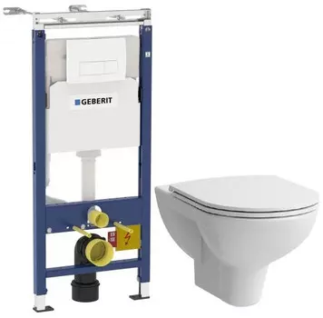 Комплект подвесной унитаз Laufen Pro 8.2095.0.000.000.1 + 8.9896.6.000.000.1 + система инсталляции Geberit 458.125.11.1