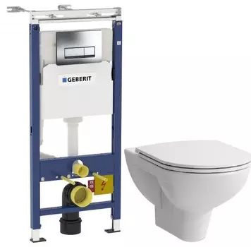 Комплект подвесной унитаз Laufen Pro 8.2095.0.000.000.1 + 8.9896.6.000.000.1 + система инсталляции Geberit 458.125.21.1