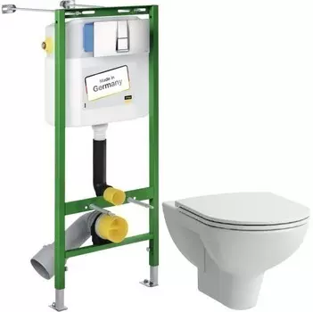 Комплект подвесной унитаз Laufen Pro 8.2095.0.000.000.1 + 8.9896.6.000.000.1 + система инсталляции Viega 727550