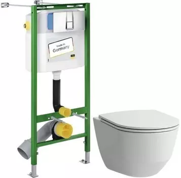 Комплект подвесной унитаз Laufen Pro 8.2096.6.000.000.1 + 8.9896.6.000.000.1 + система инсталляции Viega 727550