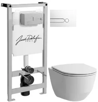 Комплект подвесной унитаз Laufen Pro 8.2096.6.000.000.1 + 8.9896.6.000.000.1 + система инсталляции Jacob Delafon E5504-NF + E4326-00